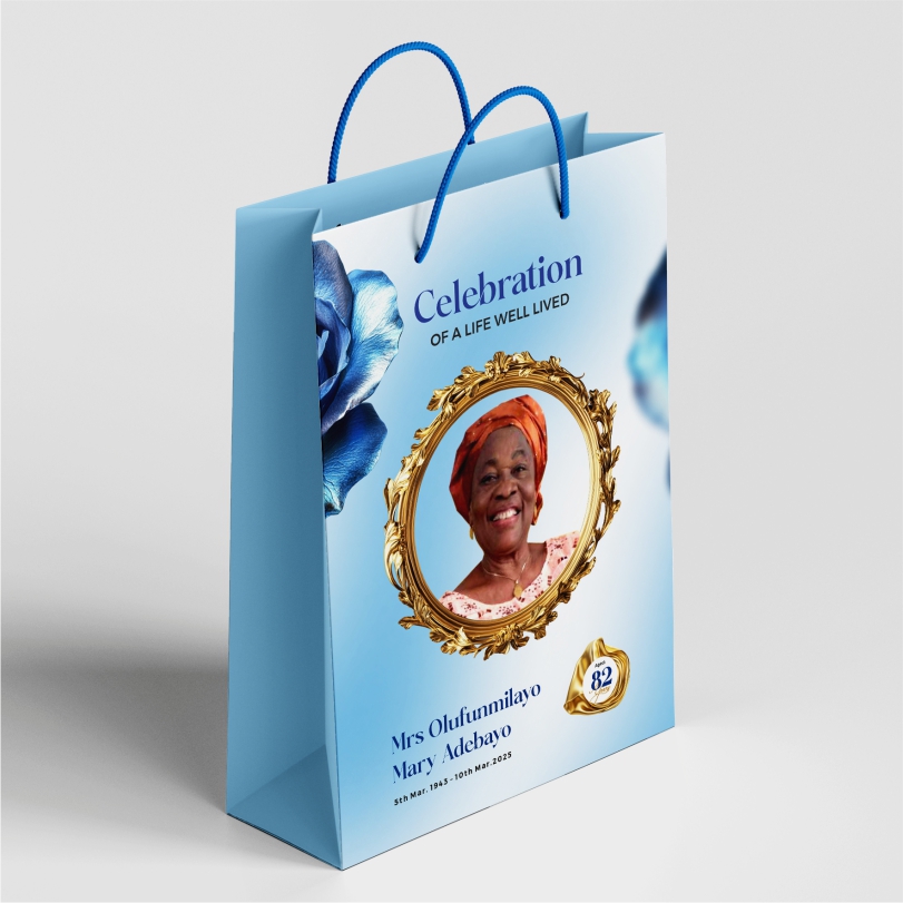 Custom branded paper bag