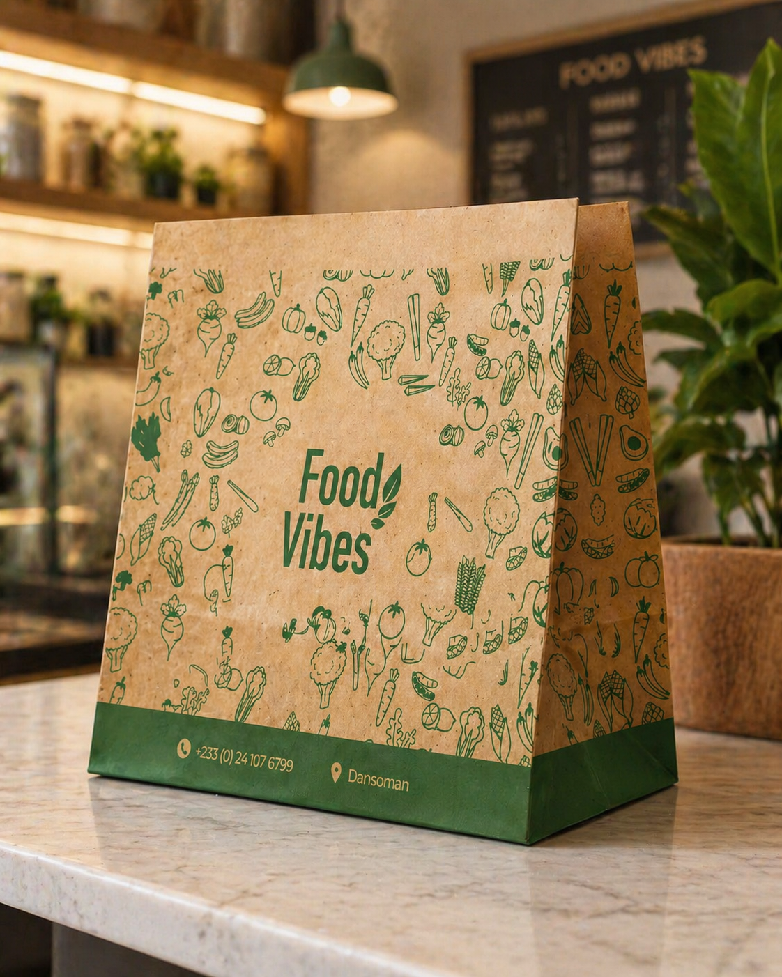 Custom branded paper bag