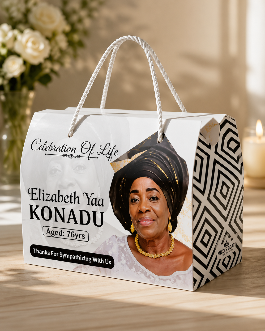 Custom branded paper bag