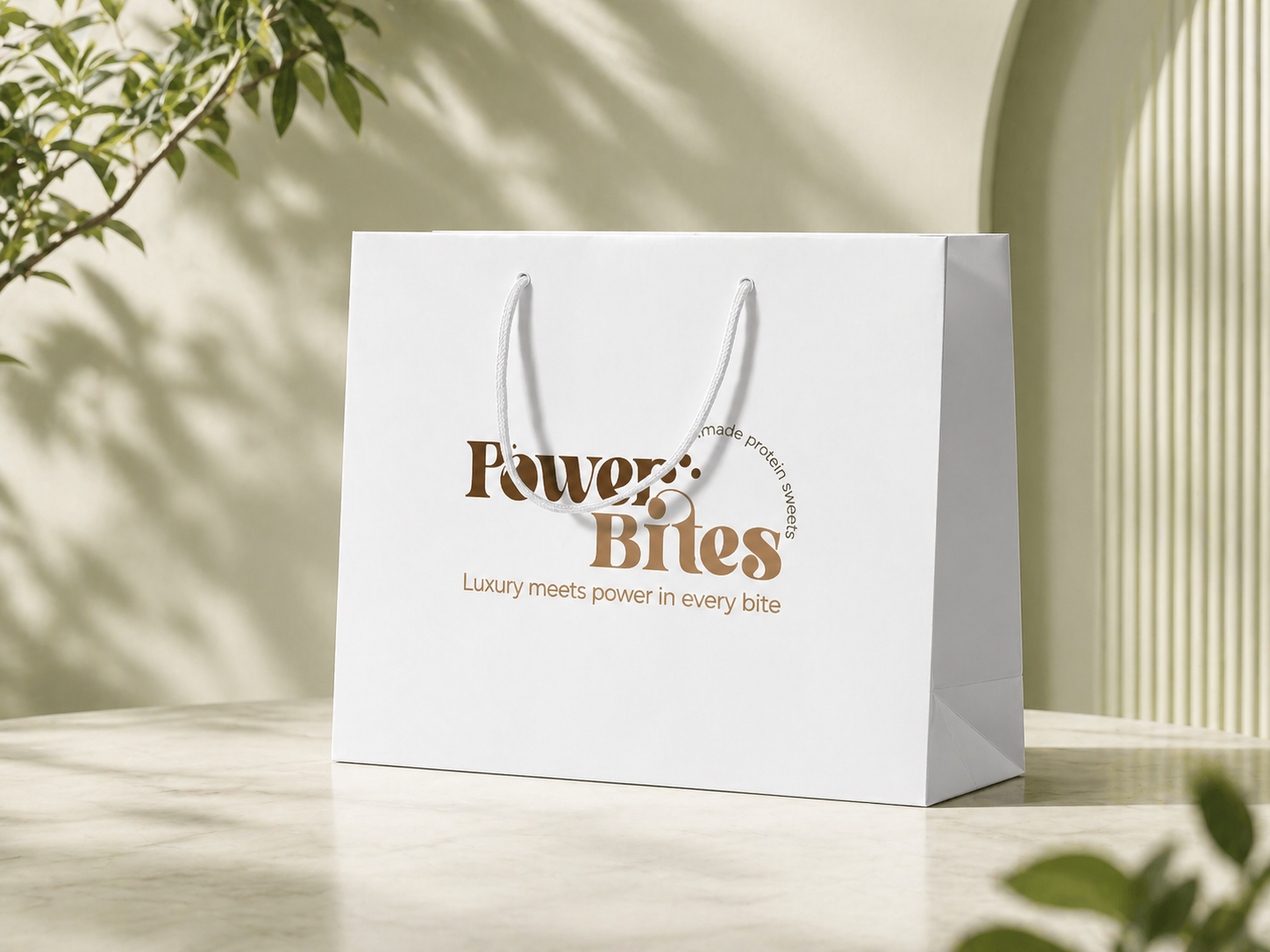 Custom branded paper bag