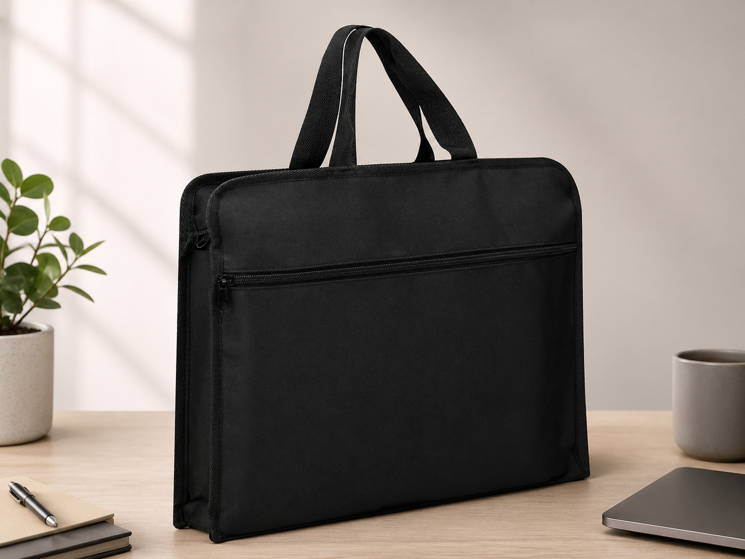 Black conference briefcase bag