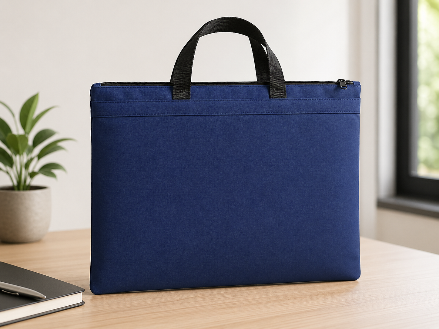 Navy blue conference briefcase