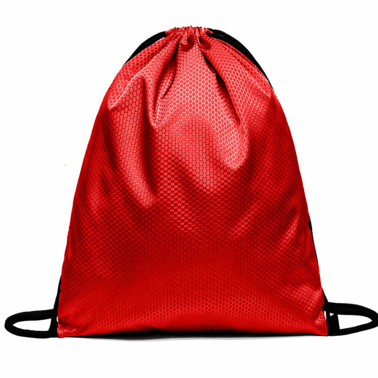 Red ripstop drawstring bag
