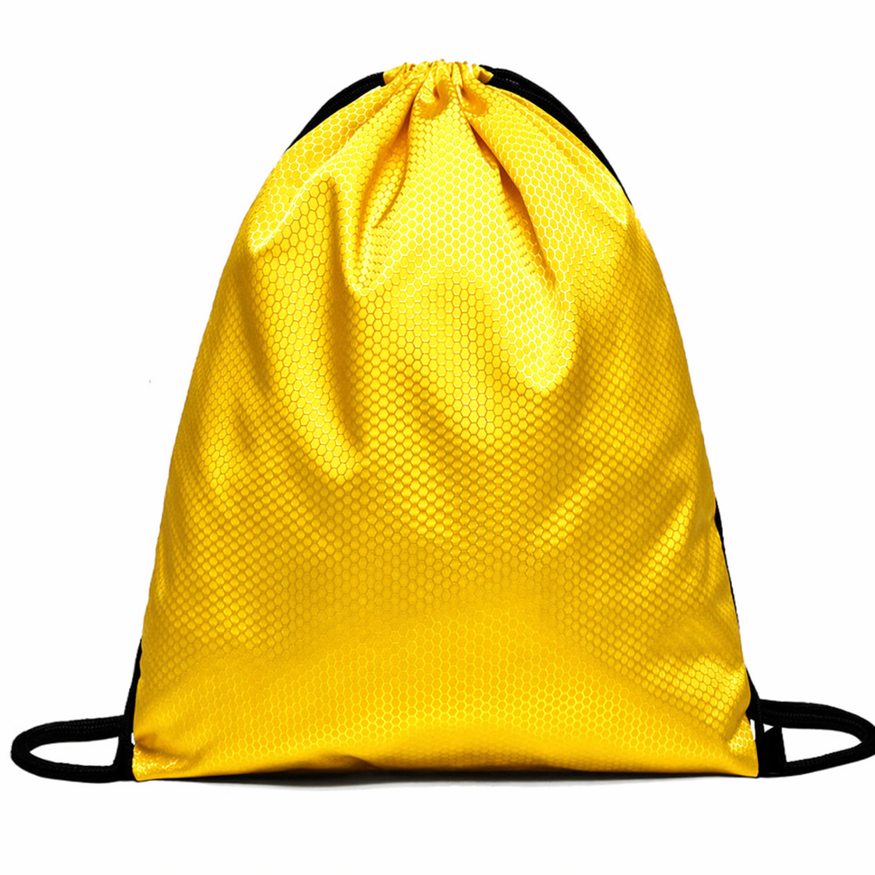 Yellow ripstop drawstring bag